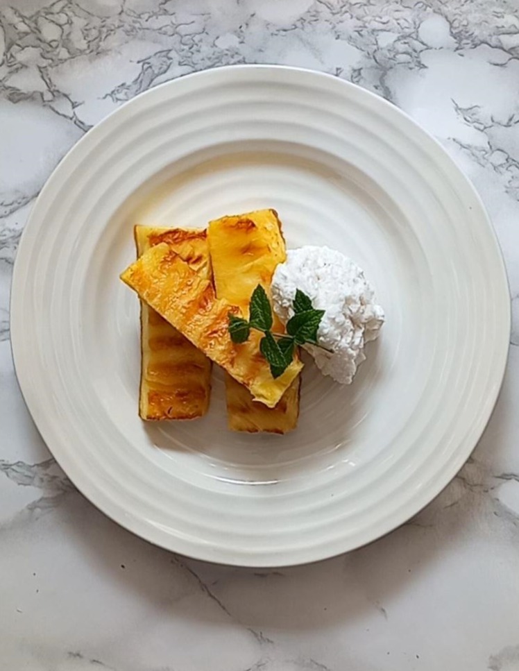 Grilled Pineapple with Coconut Sorbet